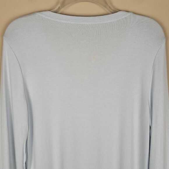 Soft Surroundings Bell Sleeve Long Sleeve Tunic Top Stretch Light Blue Size M - Picture 5 of 13